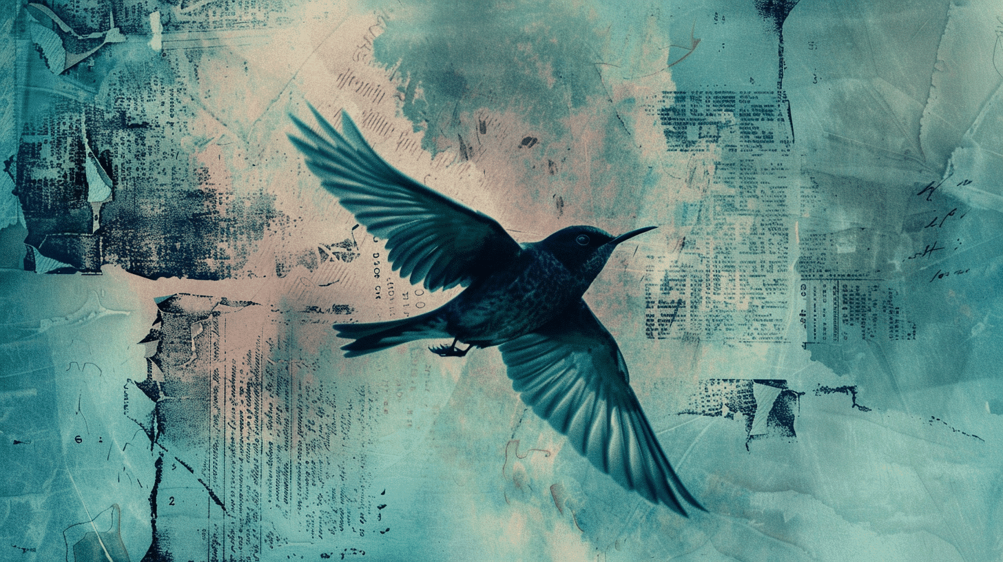 Fond avec oiseau 3 Background plume Numérique