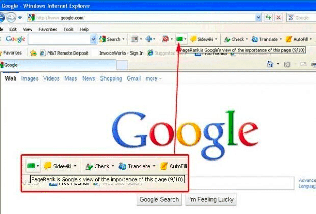 Auparavant, les spécialistes SEO pouvaient consulter le score PageRank de n'importe quelle page web via la barre d'outils Google.