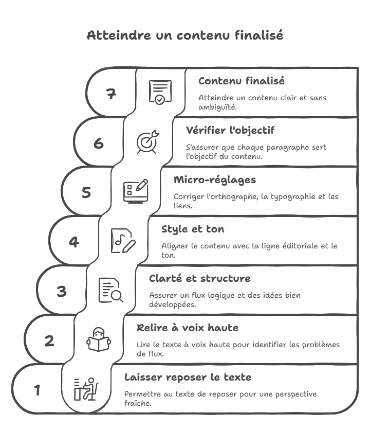 Se relire avec attention et corriger les erreurs