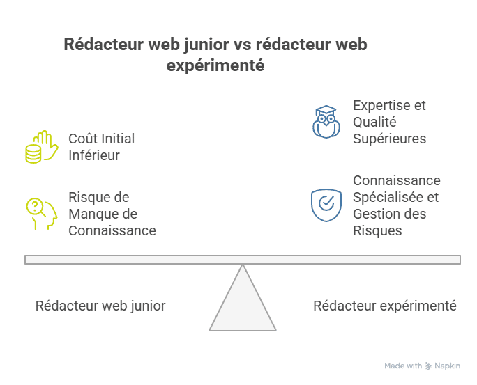 Rédacteur web junior vs rédacteur web expérimenté