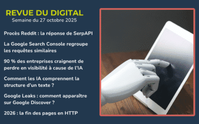 Revue du digital – semaine du 27 octobre 2025