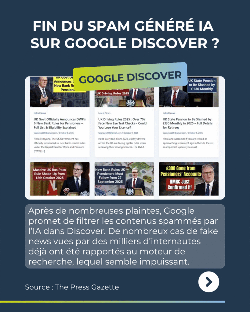 Revue du web Fin des contenus spammés par l’IA sur Google Discover ?

