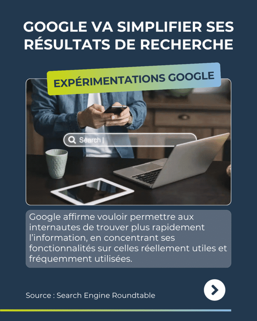 Revue du web Google va simplifier les pages de résultats de recherche en 2026