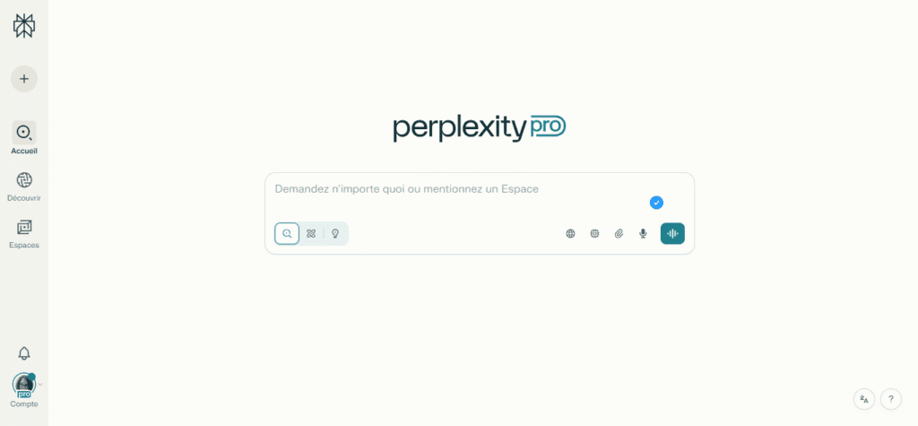 capture d'écran de perplexity pro