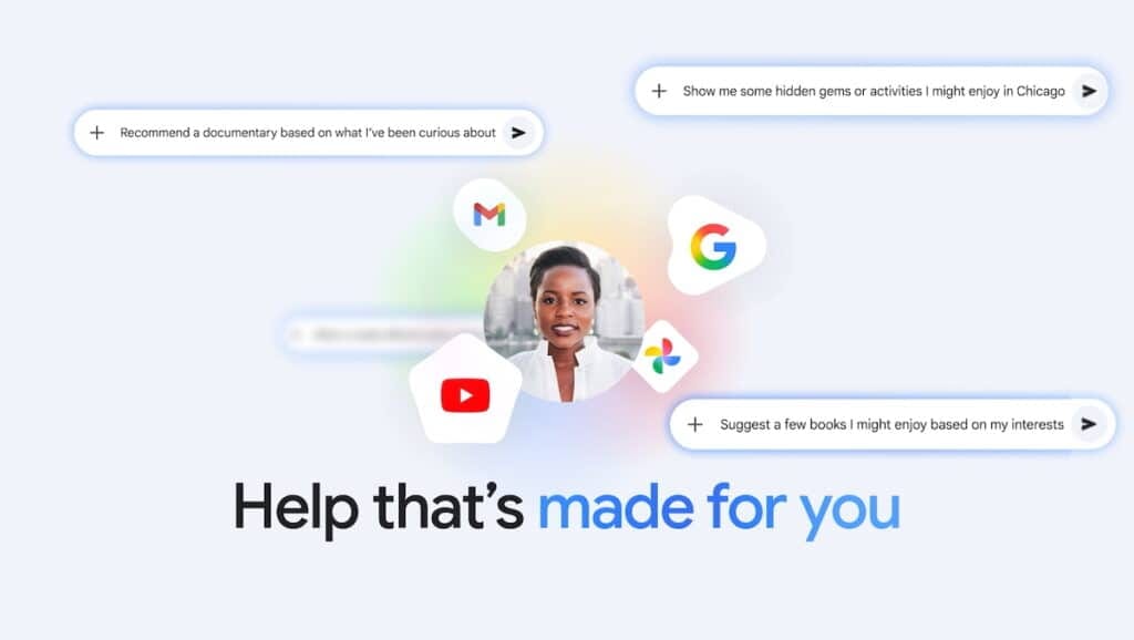 Avec Personal Intelligence, Gemini pourra, avec votre autorisation, se connecter à vos services Google pour offrir une expérience toujours plus personnalisée. © Google
