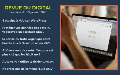 Revue du digital – semaine du 19 janvier 2026