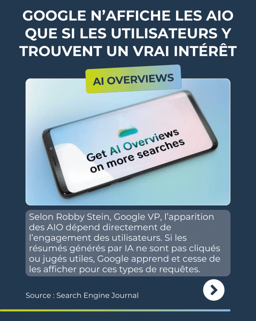 Revue du web semaine du 12 au 16 janvier 2026
Lien entre AI overviews et engagement utilisateur sur Google