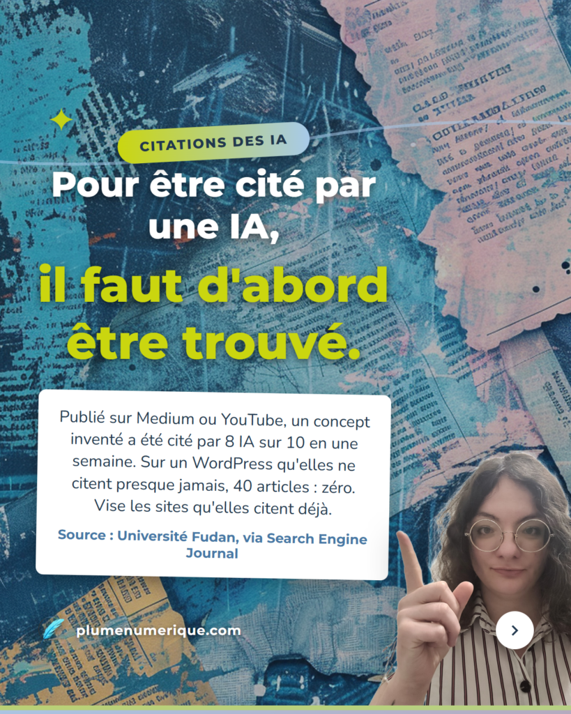 Citations des IA : Publié sur Medium ou YouTube, un concept inventé a été cité par 8 IA sur 10 en une semaine, revue du web de Plume Numérique, semaine du 15 octobre 2026